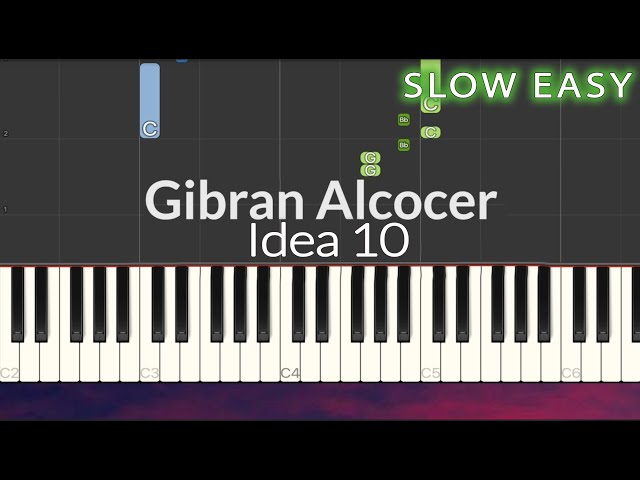 Gibran Alcocer - Idea 10 SLOW EASY Piano Tutorial class=