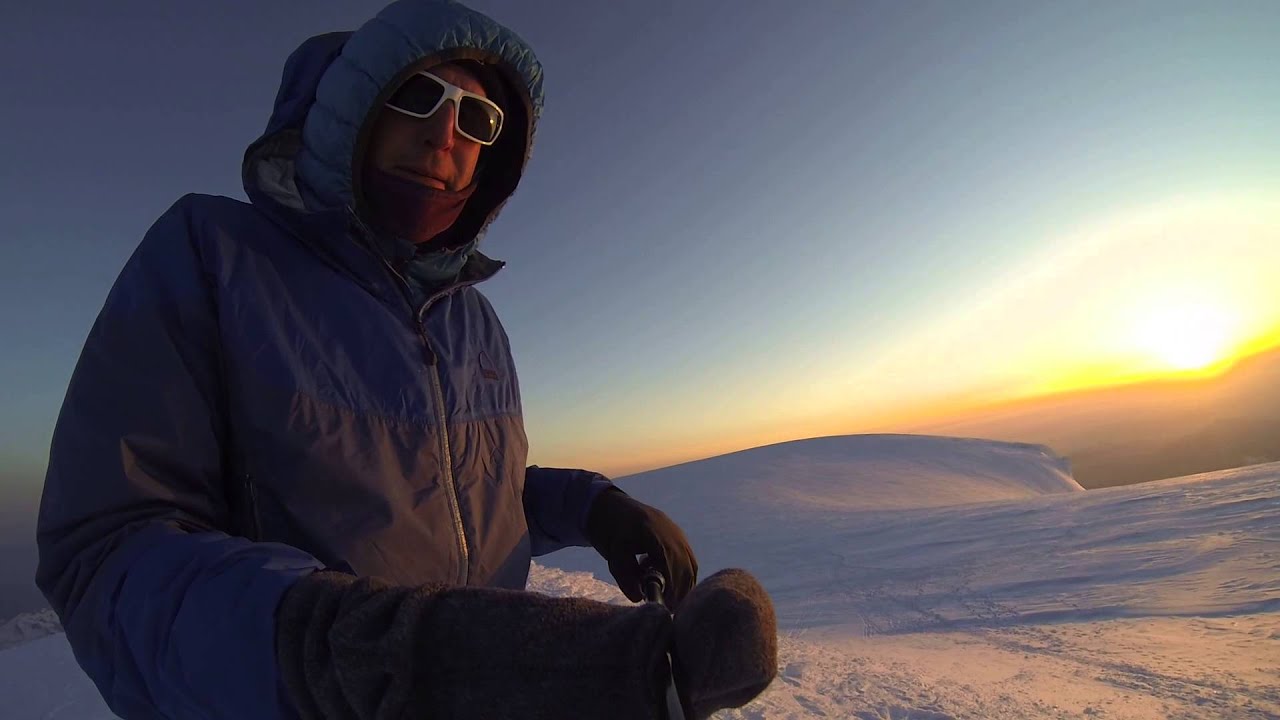 Mt. Baker Summit Bivy 10781' Peak #20 -- Sleeping on the Summits and Skiing Sunset