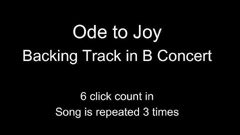 Ode to Joy Backing Track in B Concert