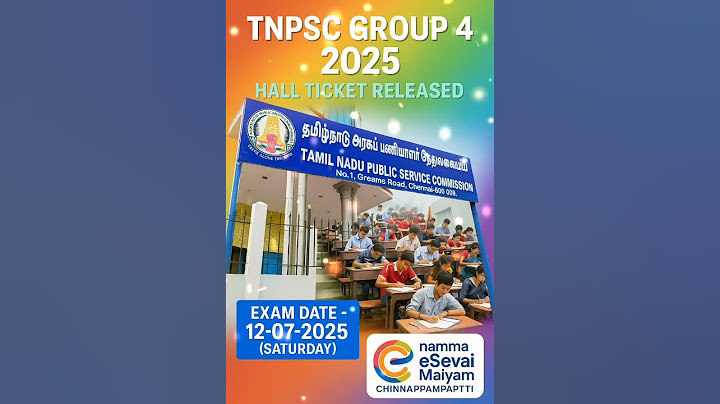 TNPSC group 4 hall ticket