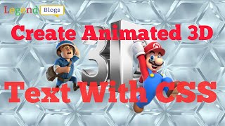 How to create 3D Animated Logo | HTML CSS