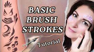 BASIC BRUSH STROKES - Face paint Tutorial ✨ Tips & Technique for Beginners