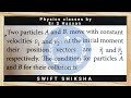 Two particles A and B, move with constant velocities v1 and v2. At the initial moment NEET
