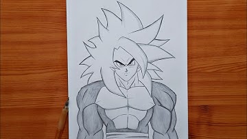 How to draw Goku Ssj4 (dragon ball) | Goku ssj4 full body step by step | easy tutorial