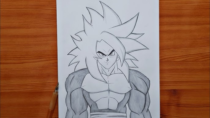 How to Draw Gogeta from Dragon Ball Z in Easy Steps Tutorial, How to Draw  Dat