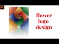 Flower logo design in illustrator tutorial