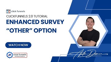 Enhanced Survey "Other" Option - ClickFunnels Tutorial
