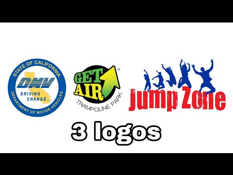 California DMV GET AIR Trampoline Park Jump Zone Logos 1080p