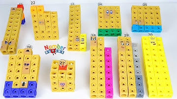 Numberblocks Math Link Cubes 21 to 30 Unboxing | Building Numberblock Learn Colors and Counting