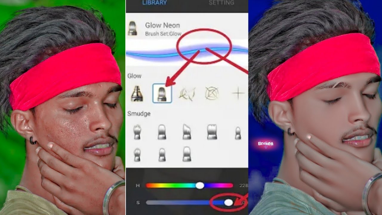 Autodesk Sketchbook Oil paint Face Smooth Photo editing || Oil paint Face white Photo editing...