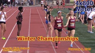 2019 TF - Winter Championships - 4x800 (Girls)