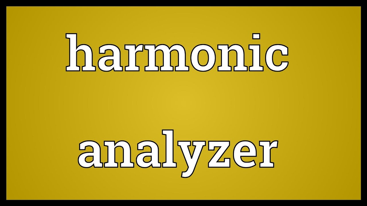 Harmonic analyzer Meaning - YouTube