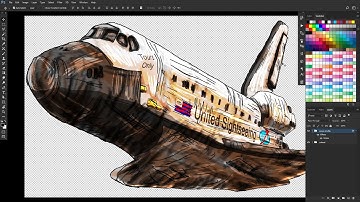 Space Shuttle | A Speed Coloring Video