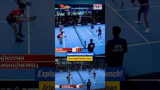 Explosive Backhand Punch! Arjun Singh Finishes Clean 🔥 #shortsfeed #shorts #pickleball #viral #ipbl