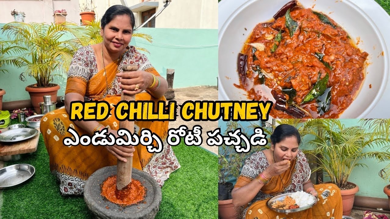  ఎండుమిర్చి రోటీ పచ్చడి | Red chilli roti pachadi recipe in Telugu 