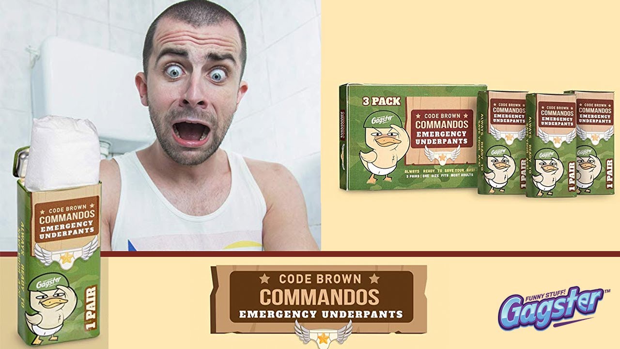 Code Brown Commandos Emergency Underpants - A Funny Gag Gift