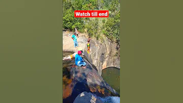 Dhiyaluma Water Fall Jump In First Time Nice Experience 