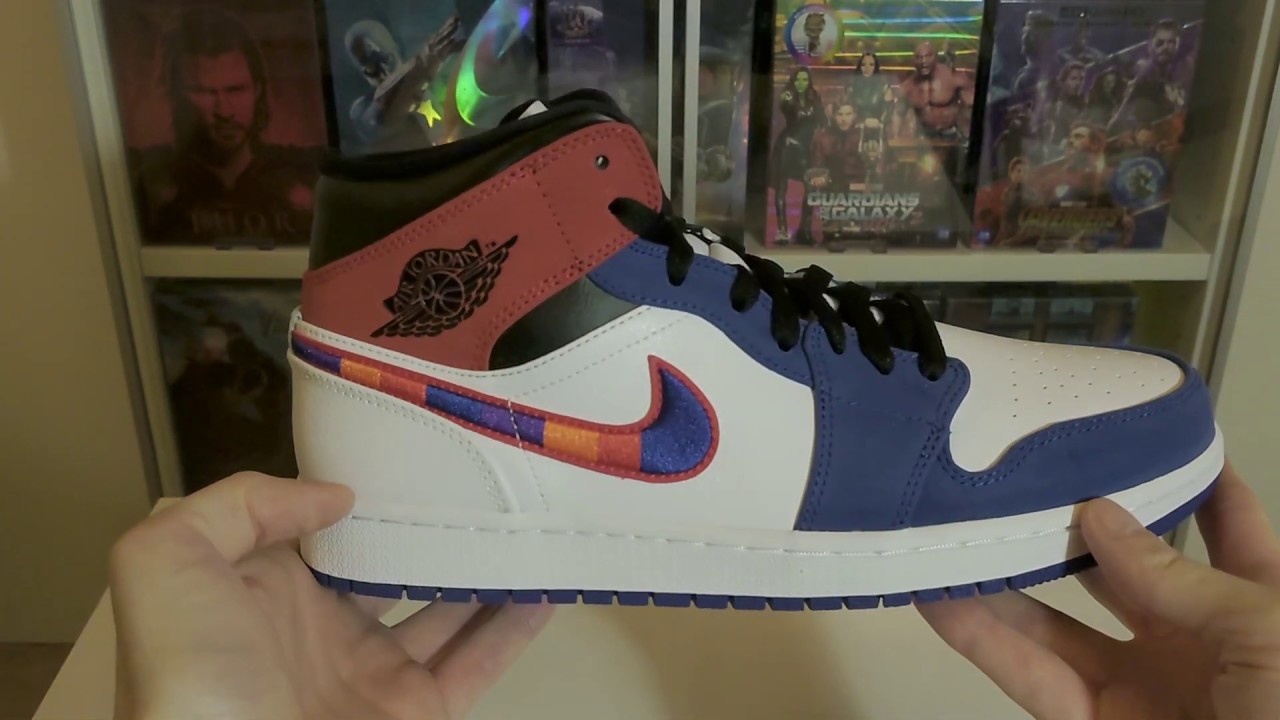 white university red rush blue jordan 1