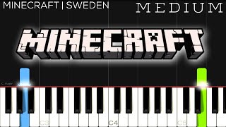 Minecraft - Sweden | MEDIUM Piano Tutorial | Arr. Kdielol