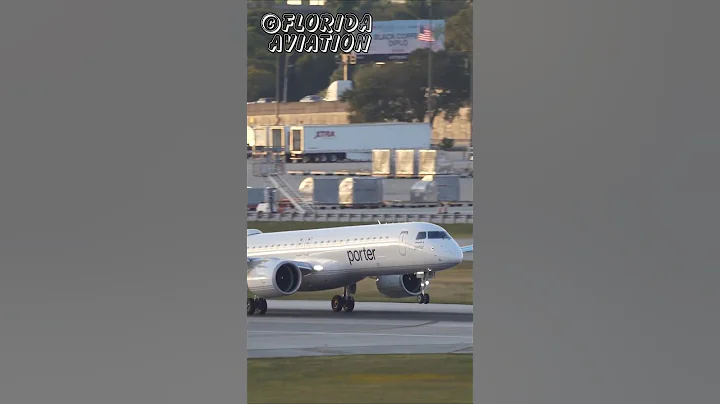 Porter Embraer E195-E2 Takeoff at Fort Lauderdale-Hollywood Int'l Airport | Plane Spotting