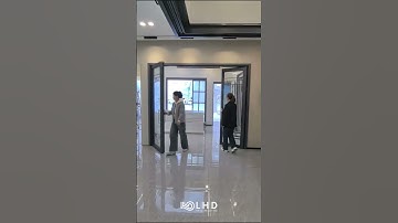 Cửa nhôm trượt quay ẩn bản lề cao cấp 4 cánh