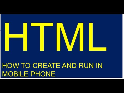 #HOW #TO CREATE AND RUN HTML FILE IN MOBILE PHONE // HTML// CREATE HTML FILE IN MOBILE PHONE //