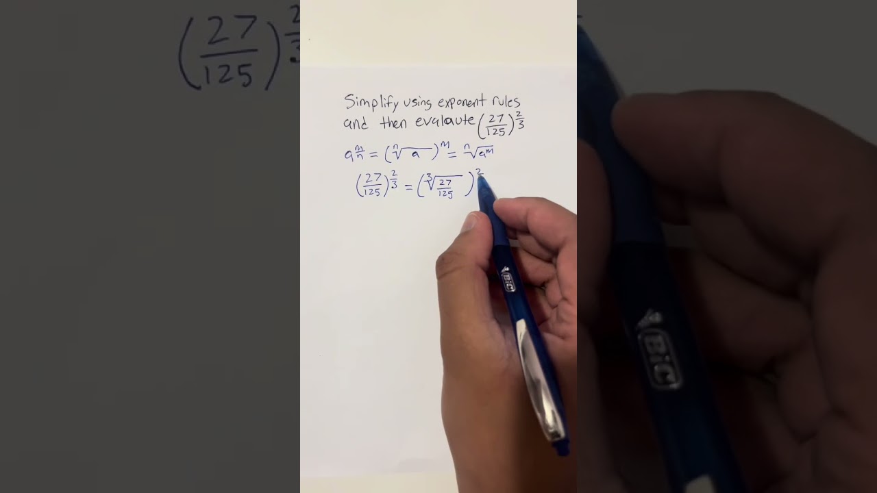 How to simplify using exponent rule and then evaluate? 