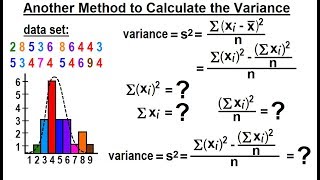 Statistics: Ch 2 Graphical Representation of Data (30 of 62) Another Method to Calculate Variance