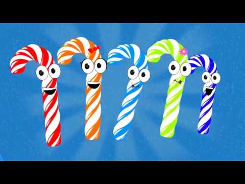 Candy Cane And Peppermint Sticks Finger Family Nursery Rhymes 