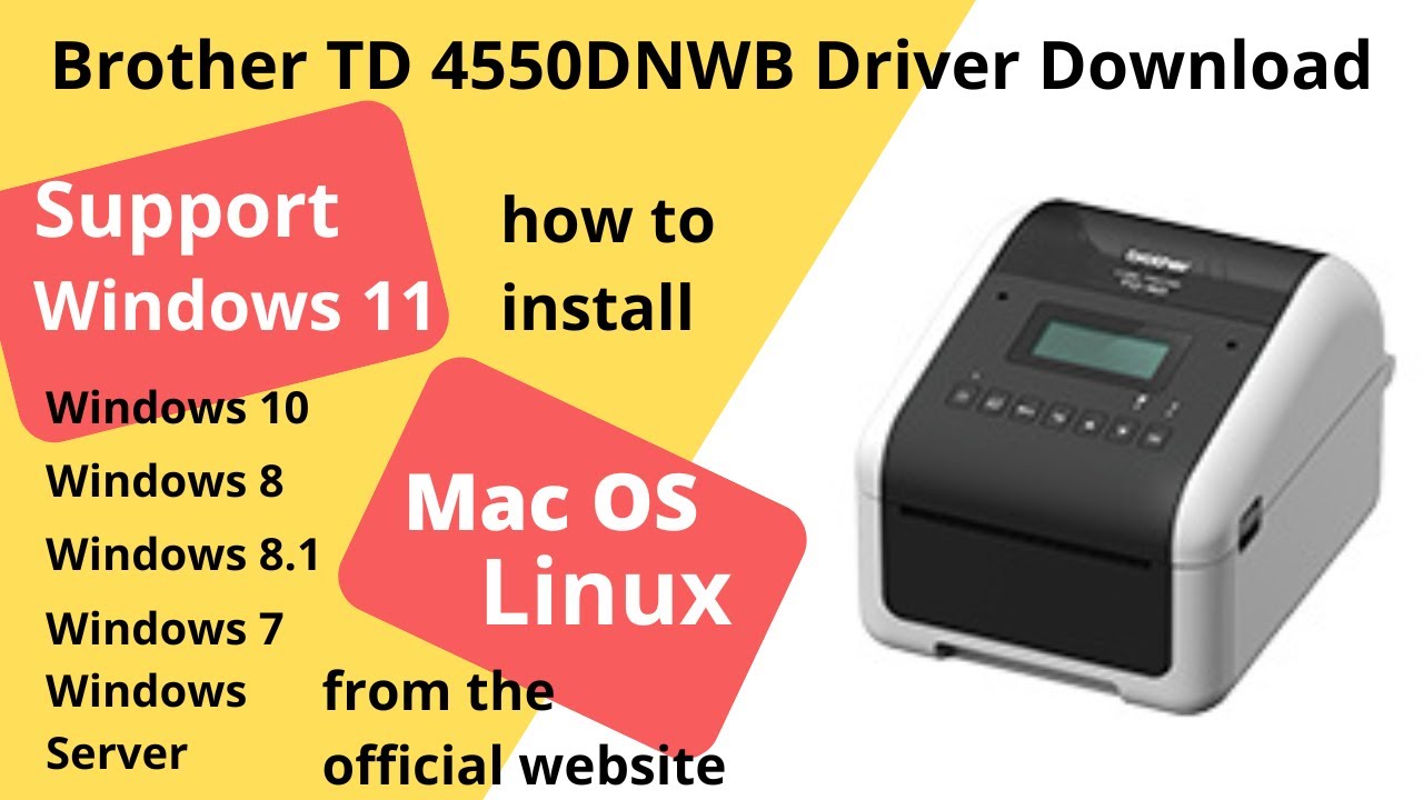 Brother TD 4550DNWB Driver Download and Setup Windows 11 Windows 