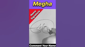 MEGHA NAME STYLISH SIGNATURE || LETTER M SIGNATURE SAMPLE || #ytshorts #shortsfeed #megha