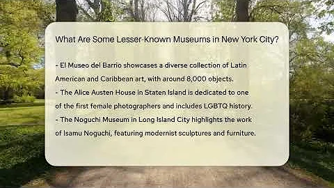 What Are Some Lesser-Known Museums in New York City? - Inside Museum Walls