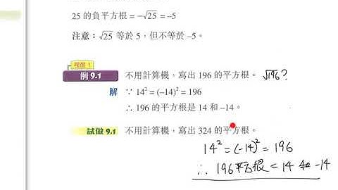 HKDSE F2 MATH 數學 Pythagoras’ Theorem 畢氏定理1 平方根 [停課不停學]