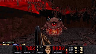 Doom 2 - NERF (Map 16: Skull Geometry) Nightmare 100%+Items (By Benchy) w/ PS5 Gamepad