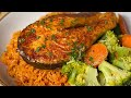 Let’s  Cook with Me || Delicious Jollof Rice || Tasty Salmon and Veg