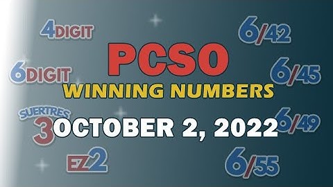 P116M Jackpot Superlotto 6/49, EZ2, Suertres, Ultra Lotto 6/58 | October 2, 2022
