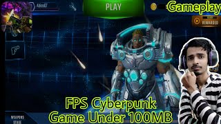 FPS Cyberpunk Shooting Game | Gameplay | Review | Hindi | Under 100MB Android Game 2021 | screenshot 5