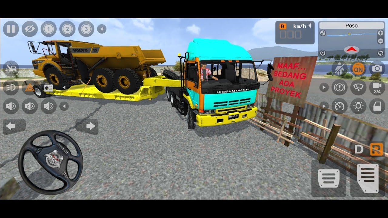 MANTAP PERMAINAN TRUK DOLLY TRAILER NISSAN DIESEL MUAT TRUCK TAMBANG - GAME BUS SIMULATOR INDONESIA