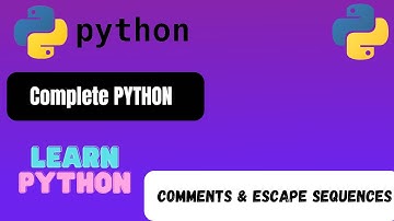 Comments and Escape Sequences in Python| MH Coding