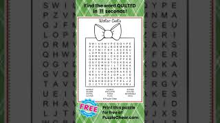 Winter Coats Word Search -Find QUILTED #puzzlegames #quiz #wintergames #wordsearch #games #puzzle