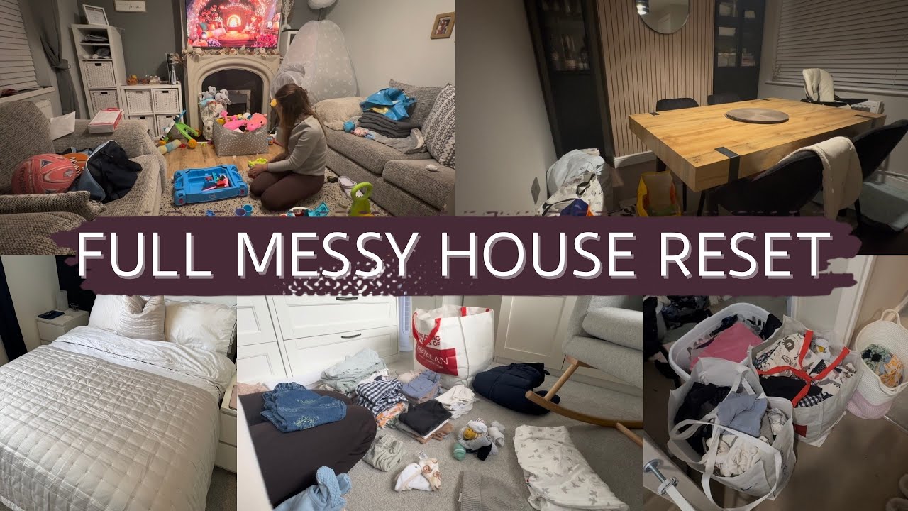 WHOLE HOUSE RESET | Extreme real life mess | Cleaning motivation | UK