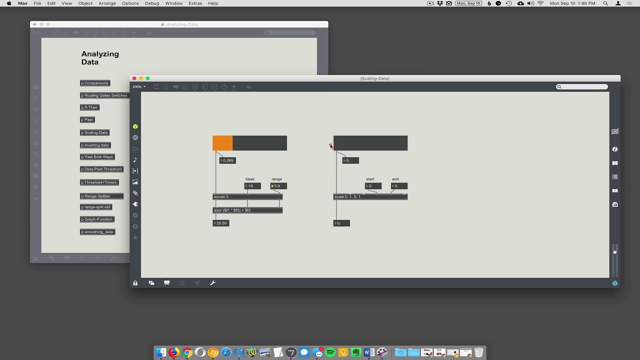 Max/MSP - Scaling-Data - YouTube