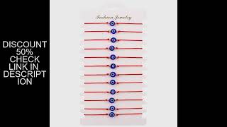 12 Chain Simple Exquisite Jewelry Evil Eye Woven Bracelet Set Rope Chain for Men and Women