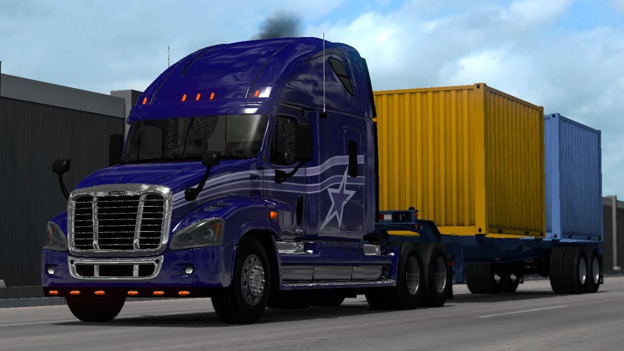 1.28 km to miles [1.29] American Truck Simulator | Freightliner Cascadia | Mods