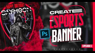 Creating an Esports Birthday Banner in Photoshop - (FREE PSD) (SpeedArt)