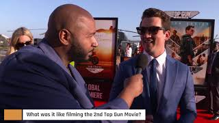 DJ Suss One Interviews The Cast Of "Top Gun" Maverick" At The San Diego Premiere.