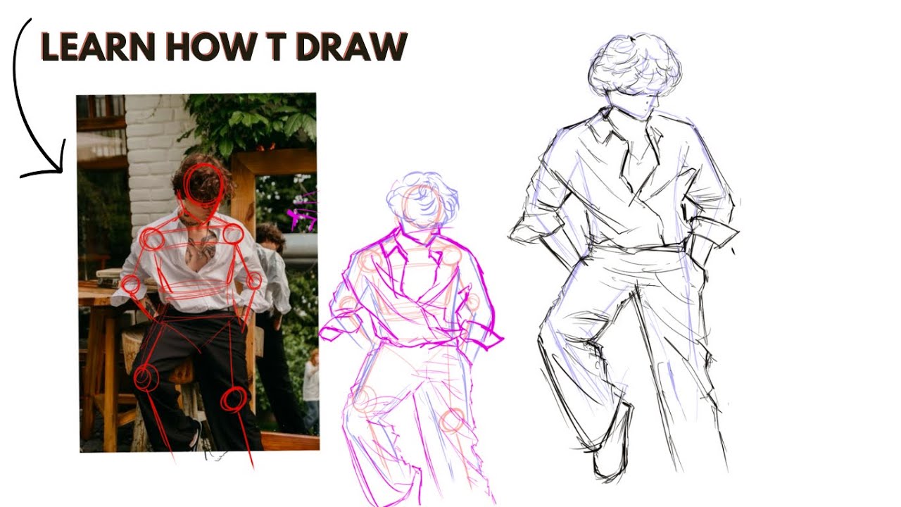 Drawing Tutorial. Figure with Reference ️ - YouTube