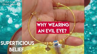 Pandora style 18 karats saudi gold bracelet dangle | Evil eye superticious belief