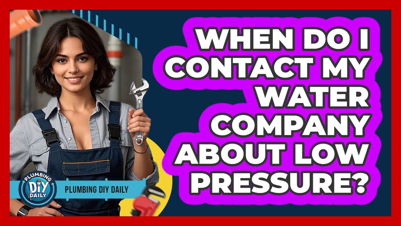 When Do I Contact My Water Company About Low Pressure?