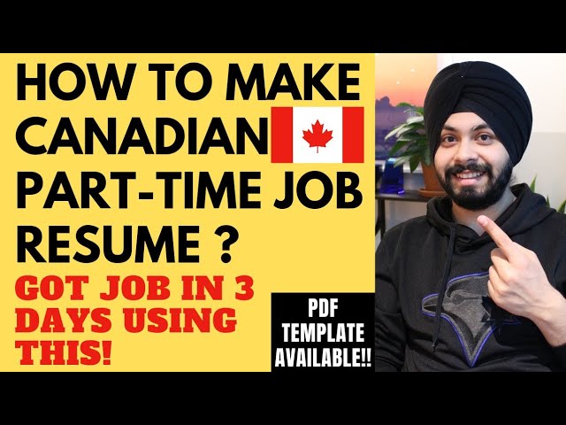 Part-Time Job Resume For Students With No Experience | India To Canada  International Students - Youtube